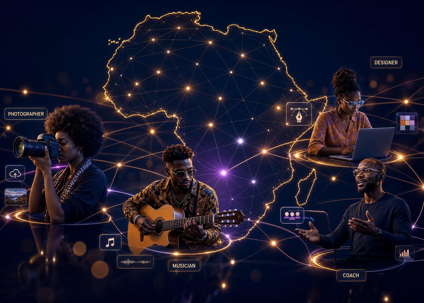 Rede Mirantes.io ligando criadores africanos